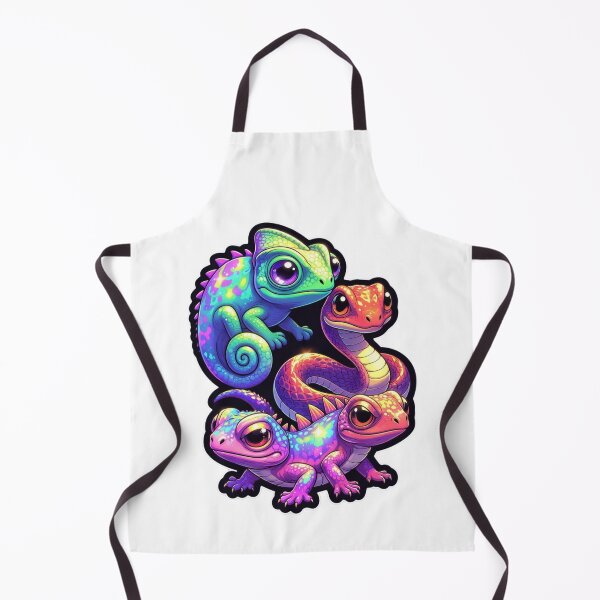 Item preview, Cute Colorful Reptile Trio Procreate Sticker Design designed and sold by ExploreAura Studio.