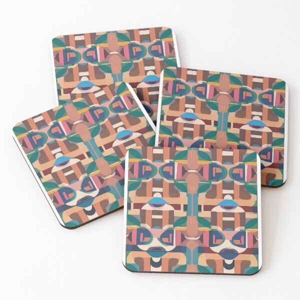 Item preview, Modern Abstract Geometric Pattern in Neutral Peach and Charcoal designed and sold by Grafititee.
