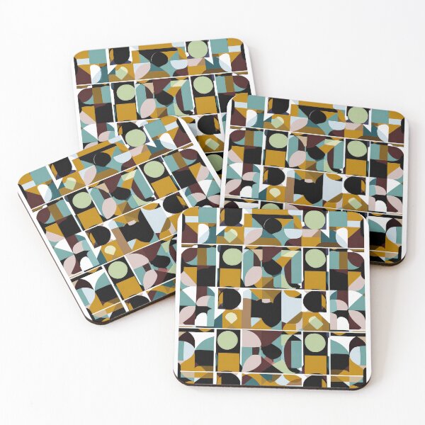 Item preview, Modern Abstract Geometric Pattern in Neutral Peach and Charcoal designed and sold by Grafititee.