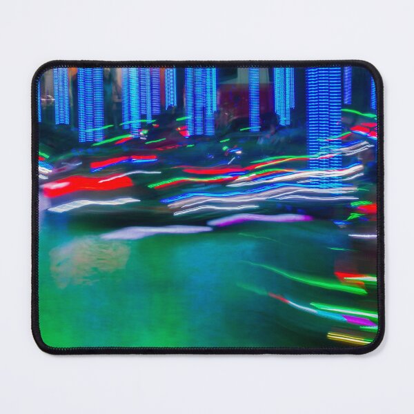 Item preview, Colorful Long Exposure Bumper Cars At Night With Motion Blur And Neon Amusement Lights designed and sold by Nmallia.