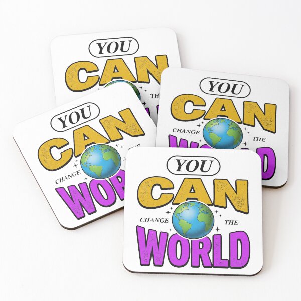 Item preview, You Can Change The World — Retro Globe Typography designed and sold by PlushFutura.
