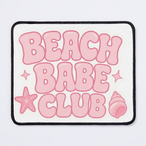 Item preview, Beach Babe Club Pink Coastal Summer Retro Aesthetic Sticker designed and sold by AveniaOficial.
