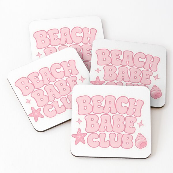 Item preview, Beach Babe Club Pink Coastal Summer Retro Aesthetic Sticker designed and sold by AveniaOficial.