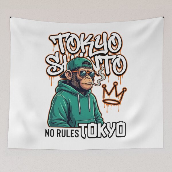 Item preview, Cool monkey with graffiti streetwear style designed and sold by Ahmedsyde.