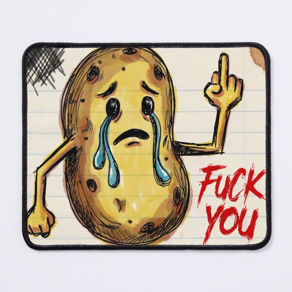 Item preview, Fuck You Crying Potato Sticker — Ugly Cute Dark Humor, Funny Sarcastic Sticker, Weird Gift, Adult Humor Sticker designed and sold by kenadams403.