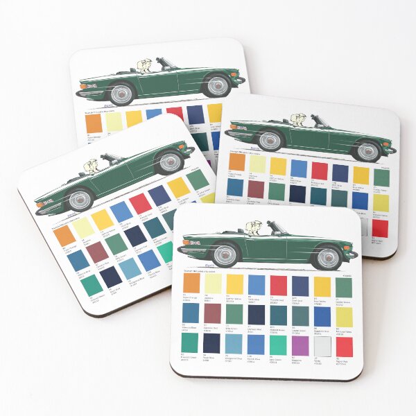 Item preview, TR6 in British Racing Green and color chart designed and sold by Bigs66.