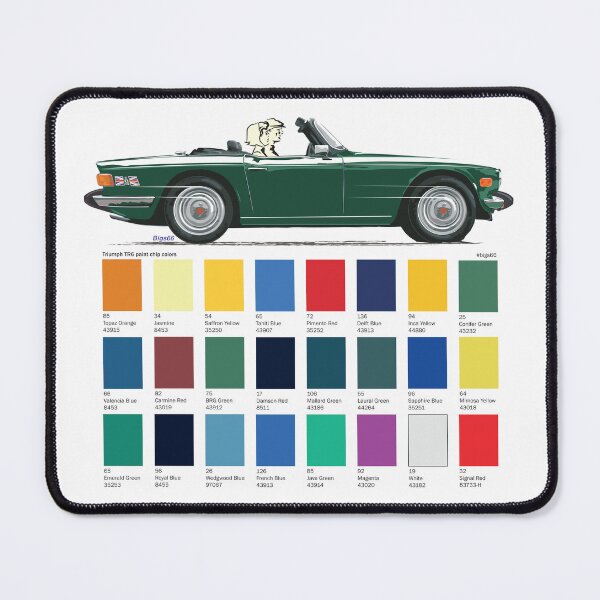 Item preview, TR6 in British Racing Green and color chart designed and sold by Bigs66.