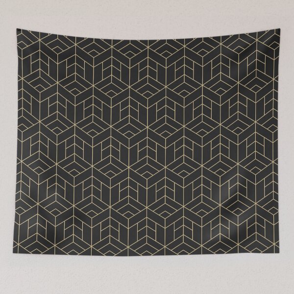 Item preview, Dark luxury geometric pattern, modern abstract gold interior design designed and sold by Aurum-design.