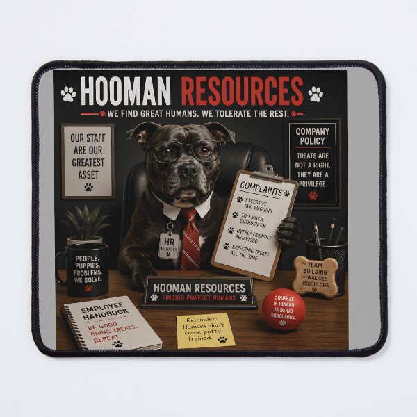 Item preview, Hooman Resources Funny Staffy HR Manager designed and sold by Hornace88studio.