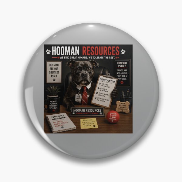 Item preview, Hooman Resources Funny Staffy HR Manager designed and sold by Hornace88studio.