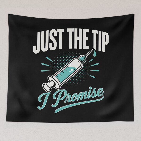Item preview, Just the Tip Syringe Medical Humor designed and sold by Victor Shadehorn.
