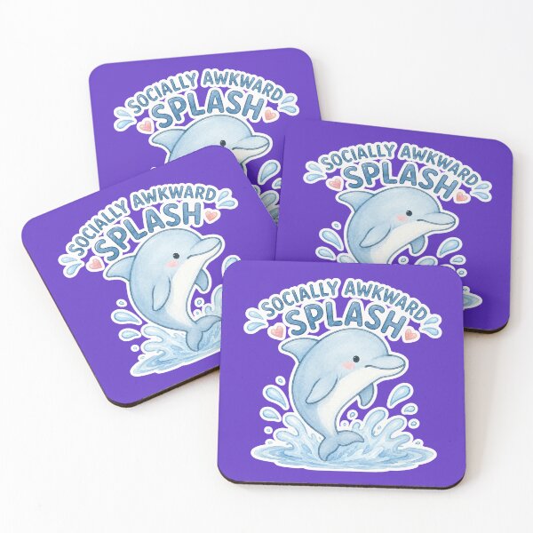 Item preview, Socially Awkward Splash Dolphin designed and sold by ChirpInc.
