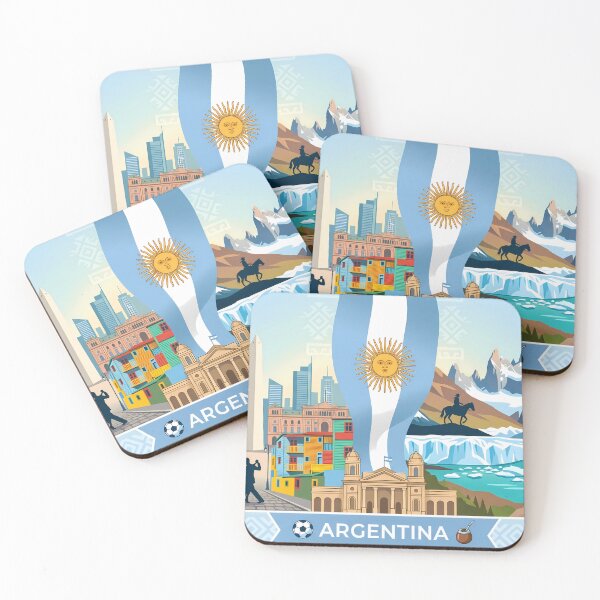 Item preview, Flag Argentina Argentine Cultural Heritage Patterns Landscapes National  designed and sold by ART ATTACK ZONE.