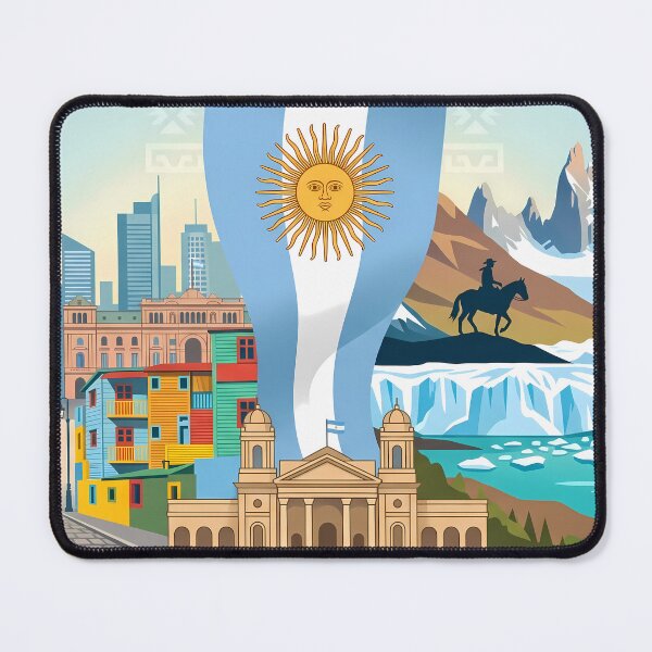 Item preview, Flag Argentina Argentine Cultural Heritage Patterns Landscapes National  designed and sold by ART ATTACK ZONE.