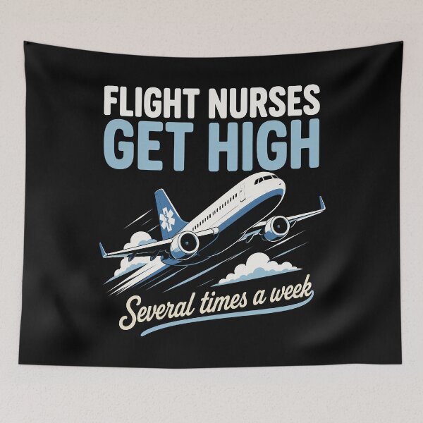 Item preview, Flight Nurses Get High Aviation Humor designed and sold by Victor Shadehorn.