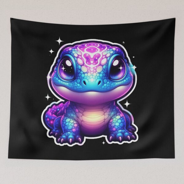 Item preview, Cute Kawaii Gecko Reptile Procreate Sticker Design designed and sold by ExploreAura Studio.