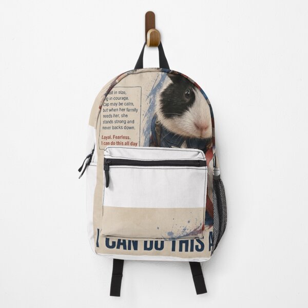 Item preview, Cap the Guinea Pig - I Can Do This All Day - Patriotic Hero Pet Portrait designed and sold by pixelandpassionart.