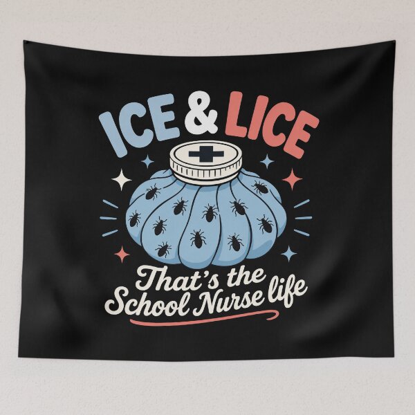 Item preview, Ice and Lice School Nurse Life Humor designed and sold by Victor Shadehorn.