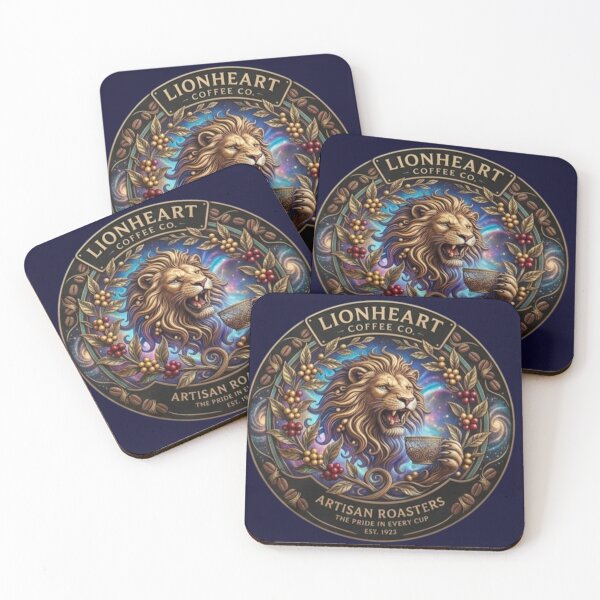 Item preview, Vintage Lionheart Coffee Co Cosmic Artisan Roasters Emblem designed and sold by Dream Weave Studio.
