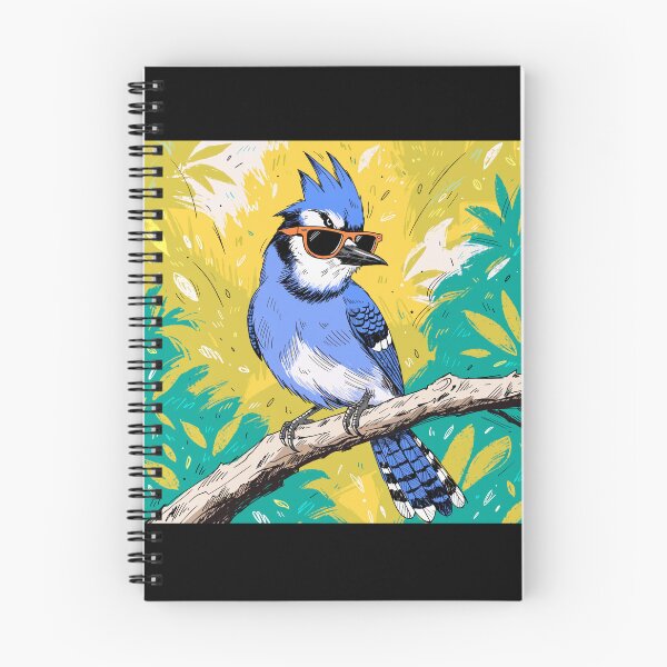 Item preview, Cool Blue Jay Wearing Sunglasses Tropical Bird Illustration designed and sold by DariaOltes.