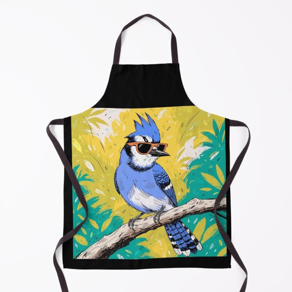 Item preview, Cool Blue Jay Wearing Sunglasses Tropical Bird Illustration designed and sold by DariaOltes.