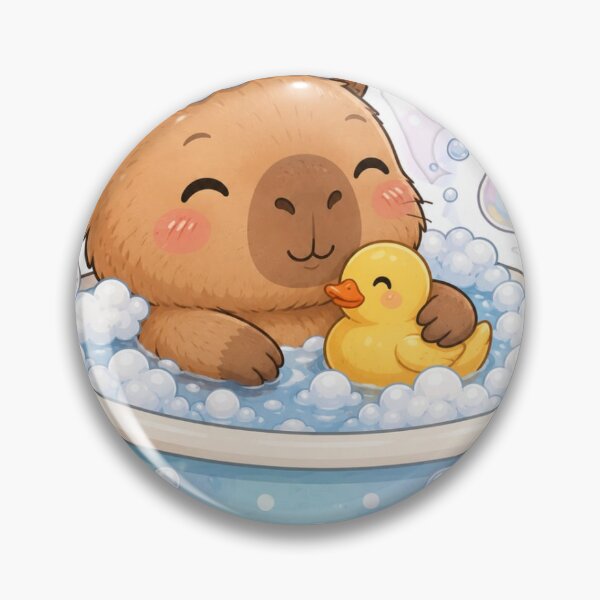 Item preview, Relaxing Capybara Bath Sticker designed and sold by SandudeStudio45.