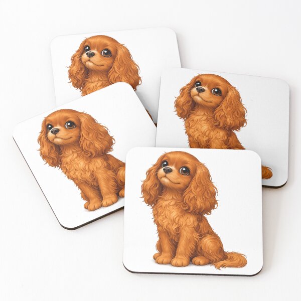 Item preview, Cavalier King Charles Spaniel Ruby | Rich Chestnut Coat Portrait designed and sold by SakuraWaStyle.