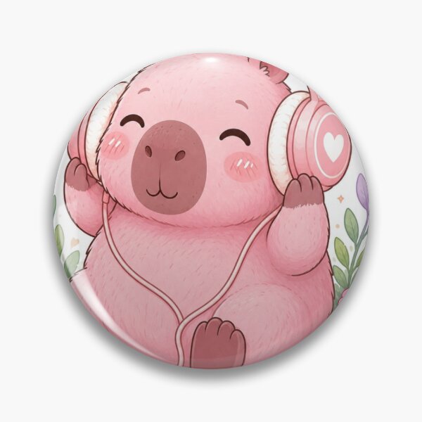 Item preview, Music Lover Capybara Sticker designed and sold by SandudeStudio45.