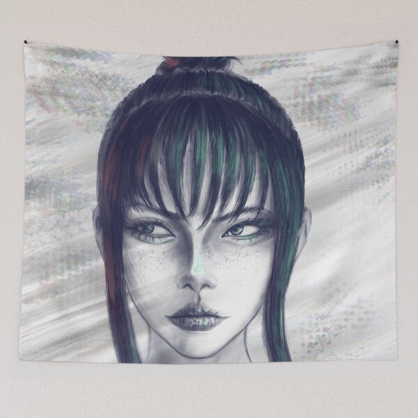 Item preview, Beautiful frustrated girl sketch designed and sold by Witseart.