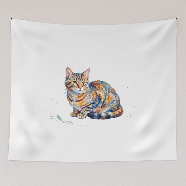 Item preview, Watercolor cat sitting designed and sold by TheMagicIcon.
