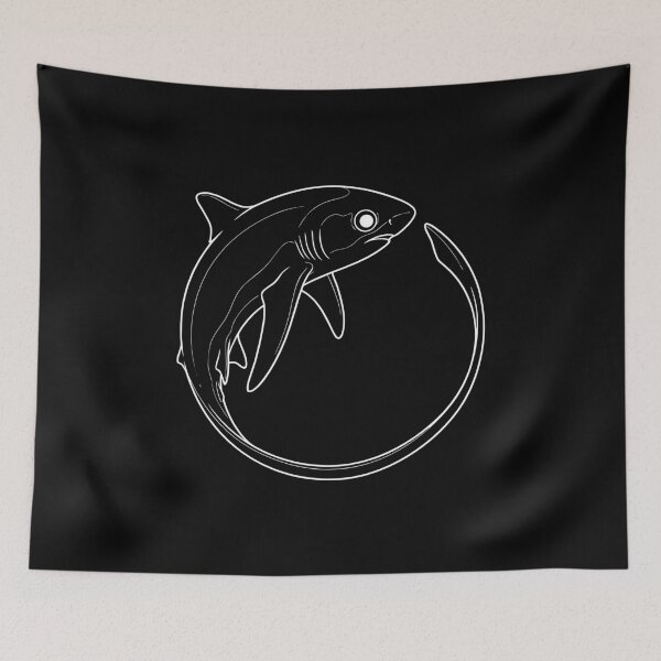 Item preview, Alopias Thresher Shark Line Art Design designed and sold by GEEK-FACTORY-EU.