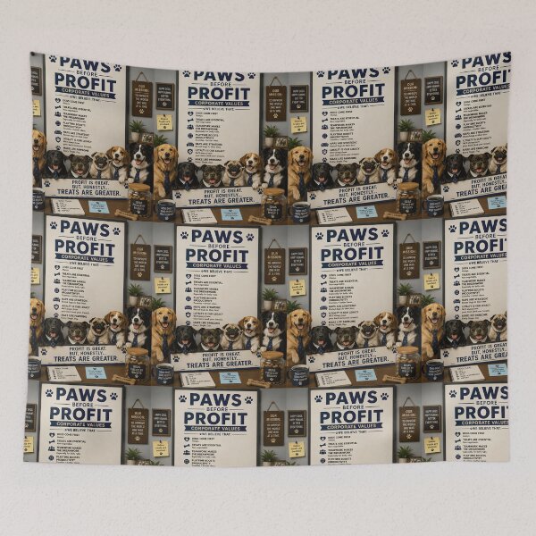 Item preview, Paws Before Profit Funny Dog Office designed and sold by Hornace88studio.
