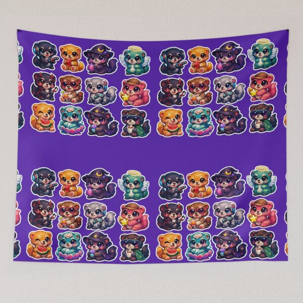 Item preview, Premium Kawaii Chibi Mongoose Sticker Sheet designed and sold by KrishAuraa.