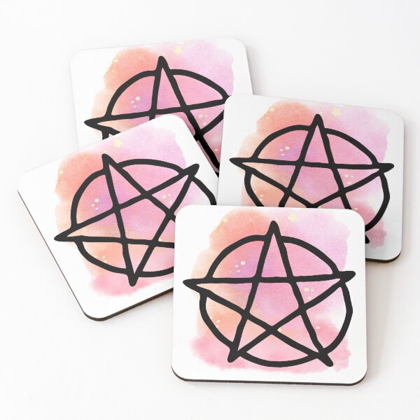 Item preview, Pink Pentacle Pentagram Bubblegum witch designed and sold by WildWoodlandWitch.