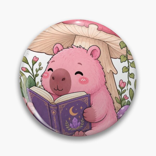Item preview, Book Lover Capybara Sticker designed and sold by SandudeStudio45.