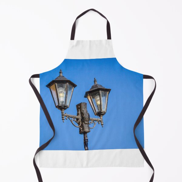 Item preview, Vintage Double Street Lamp With Glass Lanterns Against Clear Blue Sky designed and sold by Nmallia.