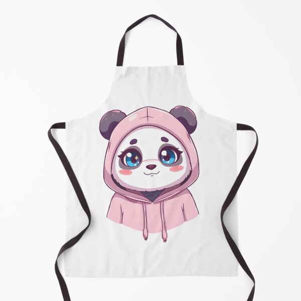 Item preview, Cute Panda in Pink Hoodie | Kawaii Panda Cartoon Aesthetic Design designed and sold by dreamz-world.