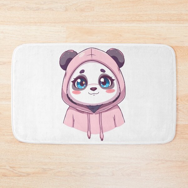 Item preview, Cute Panda in Pink Hoodie | Kawaii Panda Cartoon Aesthetic Design designed and sold by dreamz-world.