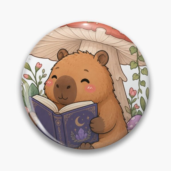 Item preview, Book Lover Capybara Sticker designed and sold by SandudeStudio45.