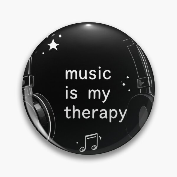 Item preview, Music Is My Therapy Headphones Sticker | Minimalist Aesthetic | Gen Z Vinyl Decal designed and sold by echoartstd.