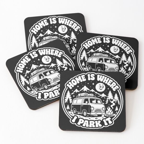 Item preview, Vanlife- home is where I park it classic cartoon designed and sold by VANLIFE..