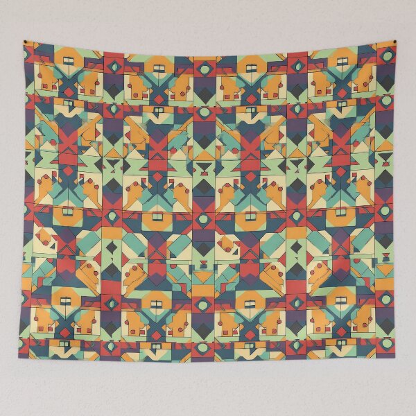 Item preview, Modern Abstract Geometric Pattern in Neutral Peach and Charcoal designed and sold by Grafititee.