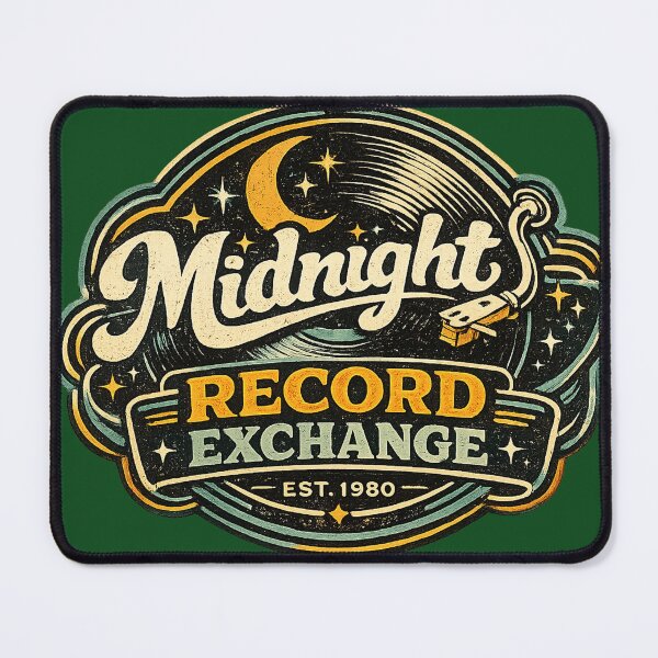 Item preview, Midnight Record Exchange - Vintage Music Store Logo designed and sold by JustResultsCo.