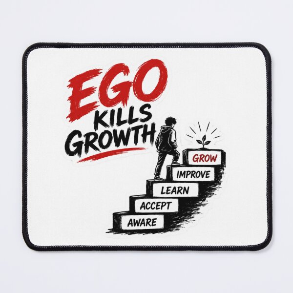 Item preview, Ego Kills Growth – Mindset Motivation Sticker designed and sold by Genzfirevibes.