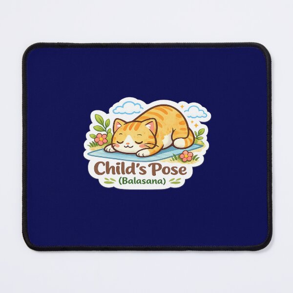 Item preview, Cute Yoga Cat – Child's Pose (Balasana) Kawaii Sticker designed and sold by Trigart-art.