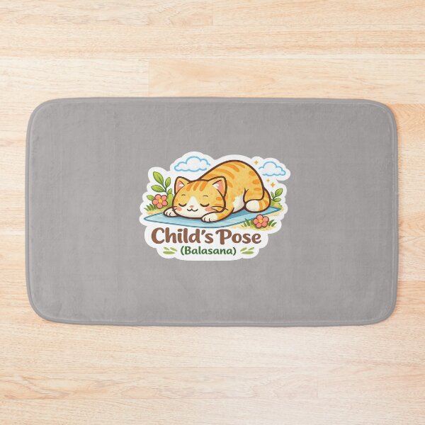 Item preview, Cute Yoga Cat – Child's Pose (Balasana) Kawaii Sticker designed and sold by Trigart-art.