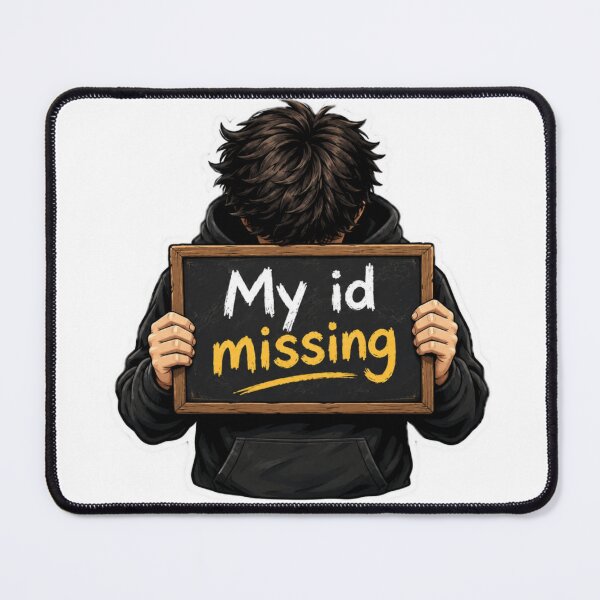 Item preview, My ID Missing – Funny Lost Identity Sticker designed and sold by Genzfirevibes.