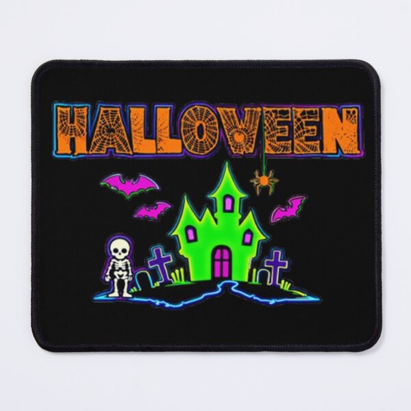 Item preview, Retro Haunted House Spooky Halloween Neon designed and sold by dragonmotor7.