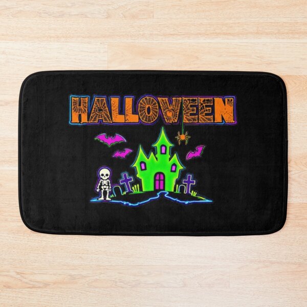 Item preview, Retro Haunted House Spooky Halloween Neon designed and sold by dragonmotor7.