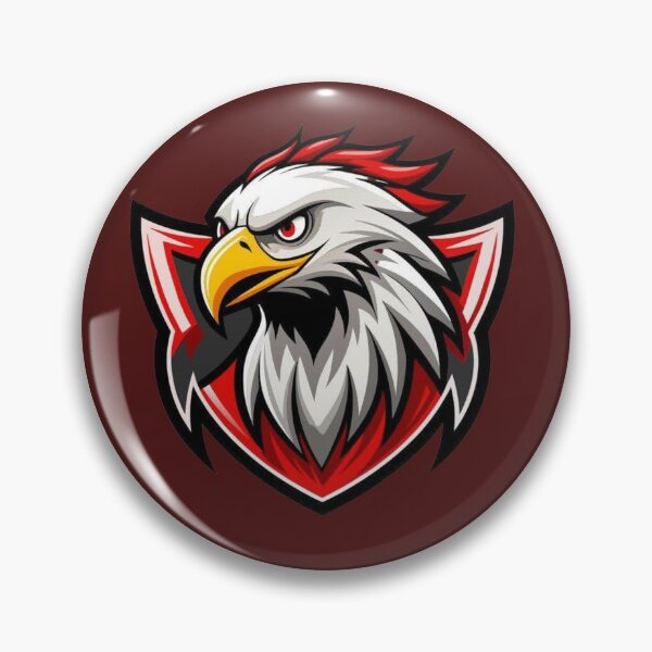 Item preview, Furious Eagle Coat of Arms – Red and White Mascot Emblem designed and sold by RAYBIL.